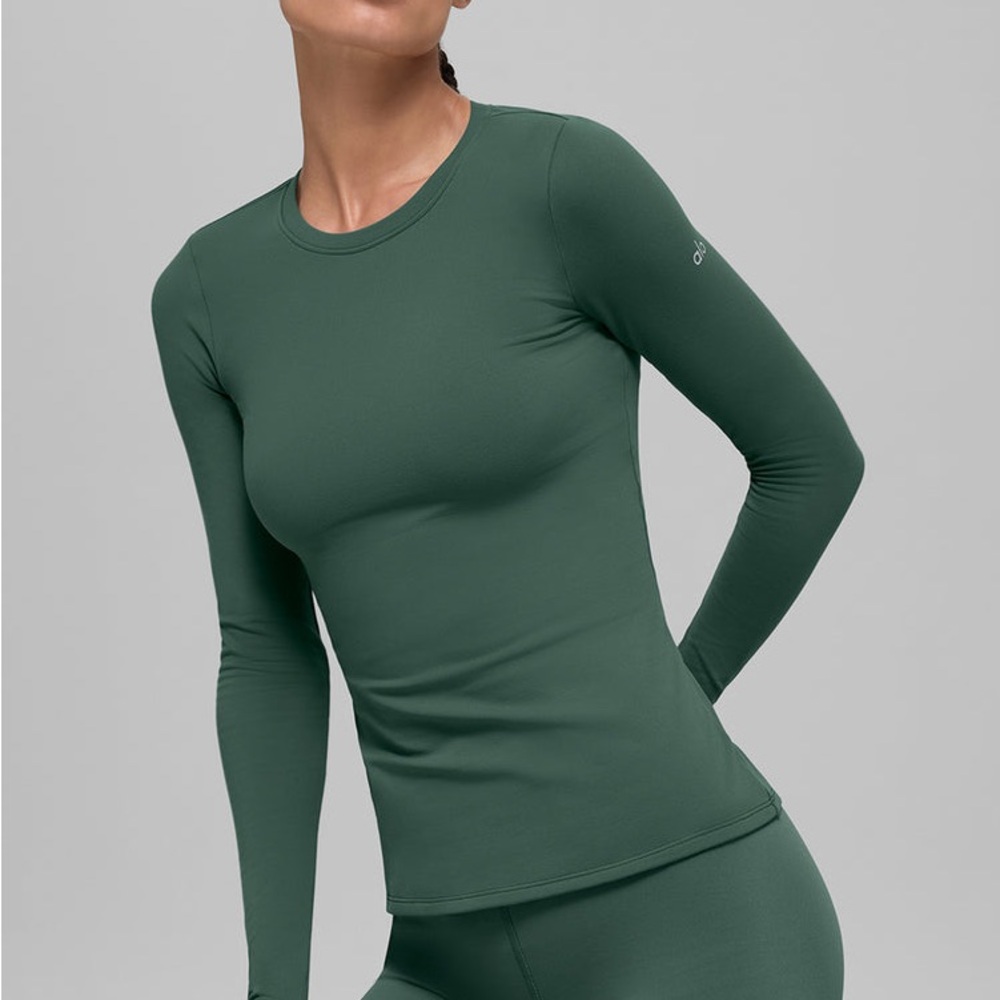 ALO Yoga Forest Green Long Sleeve set with pants
